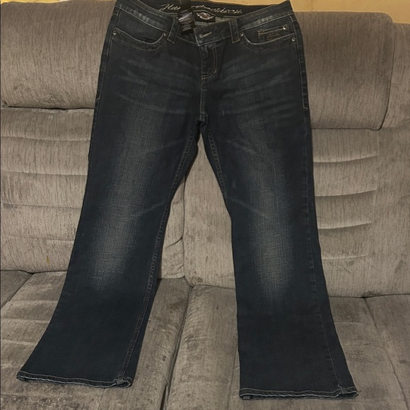 Harley-Davidson Dark Wash Flare Jeans - Picture 1 of 6